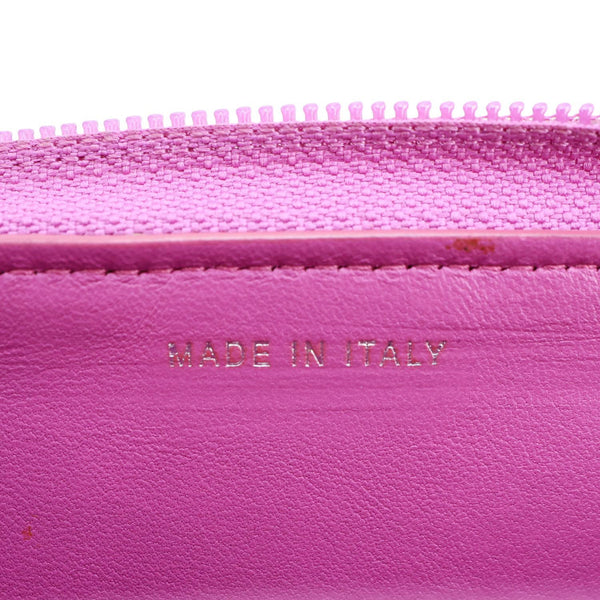 Chanel  Boy Quilted Leather Zip Around Wallet Purple