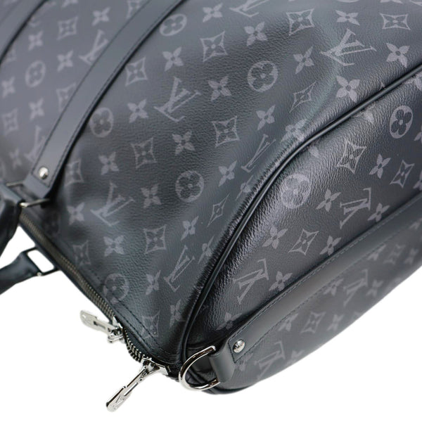 LOUIS VUITTON Keepall 45 Bandouliere Monogram Eclipse Travel Bag Black
