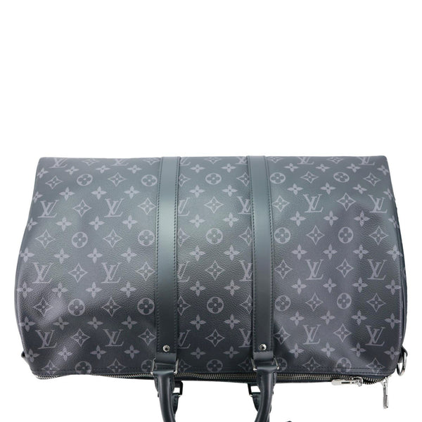 LOUIS VUITTON Keepall 45 Bandouliere Monogram Eclipse Travel Bag Black