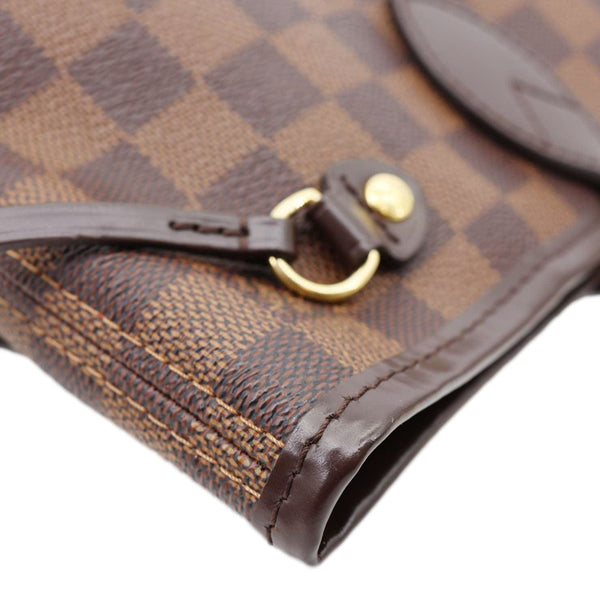 LOUIS VUITTON Neverfull PM Damier Ebene Tote Shoulder Bag Brown