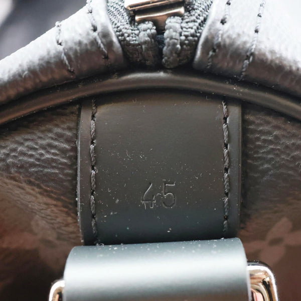 LOUIS VUITTON Keepall 45 Bandouliere Monogram Eclipse Travel Bag Black