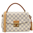 LOUIS VUITTON Croisette Damier Azur Satchel Crossbody Bag Rose Ballerine