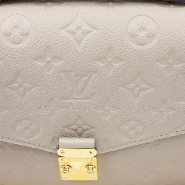 LOUIS VUITTON Metis Pochette Empreinte Leather Crossbody Bag Beige