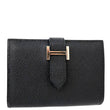 HERMES Bearn  Epsom Leather Compact Wallet Black