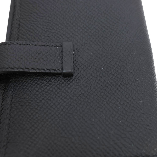 HERMES Bearn  Epsom Leather Compact Wallet Black