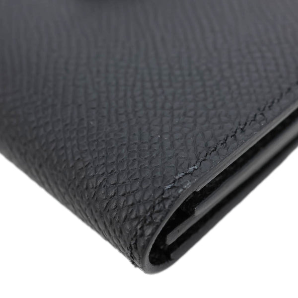 HERMES Bearn  Epsom Leather Compact Wallet Black