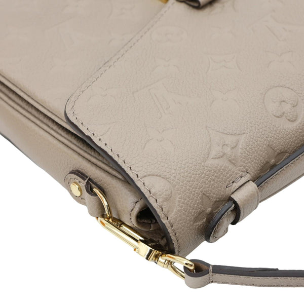 LOUIS VUITTON Metis Pochette Empreinte Leather Crossbody Bag Beige