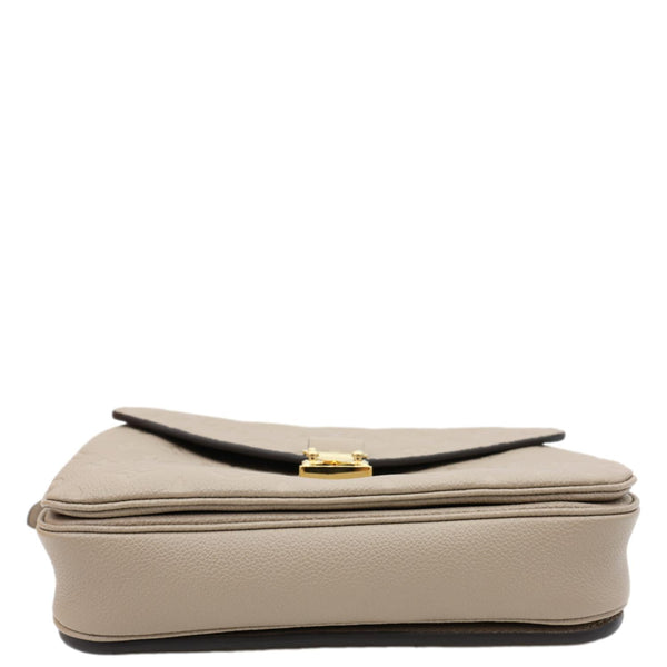 LOUIS VUITTON Metis Pochette Empreinte Leather Crossbody Bag Beige
