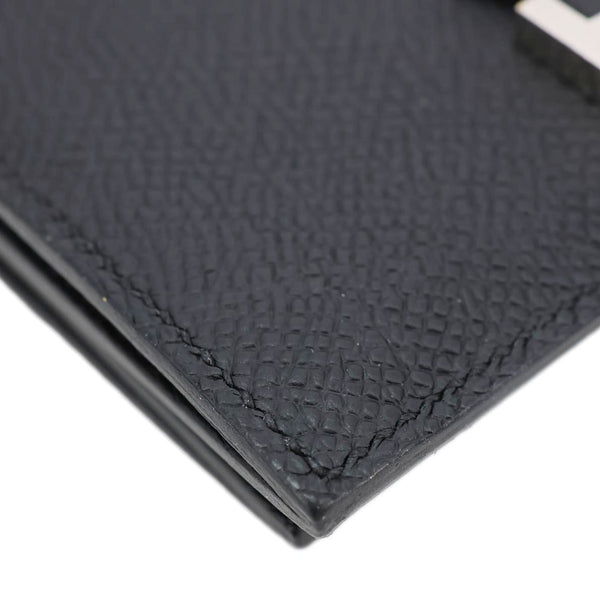 HERMES Bearn  Epsom Leather Compact Wallet Black