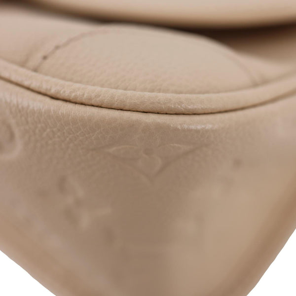 LOUIS VUITTON Diane Empreinte Monogram Leather Shoulder Bag Cream