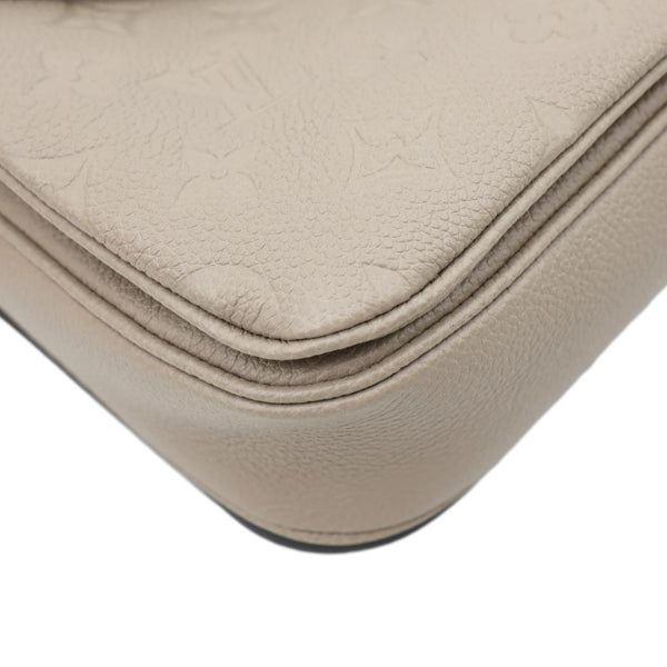 LOUIS VUITTON Metis Pochette Empreinte Leather Crossbody Bag Beige