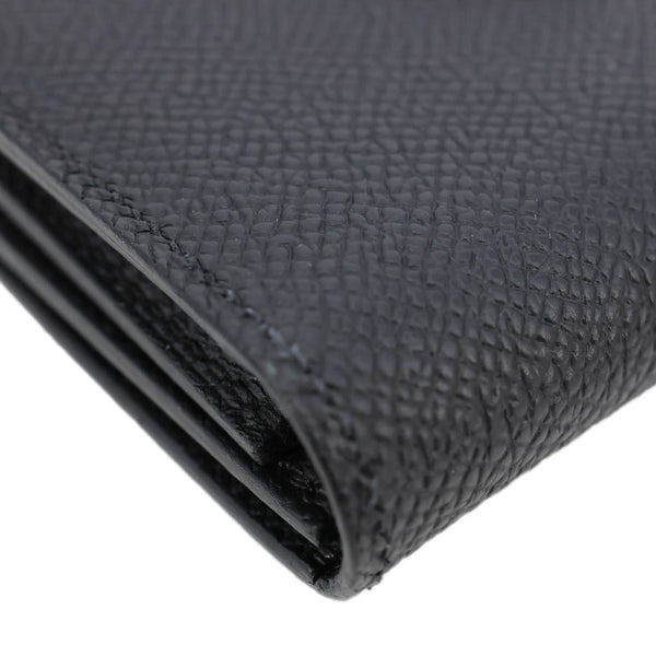 HERMES Bearn  Epsom Leather Compact Wallet Black