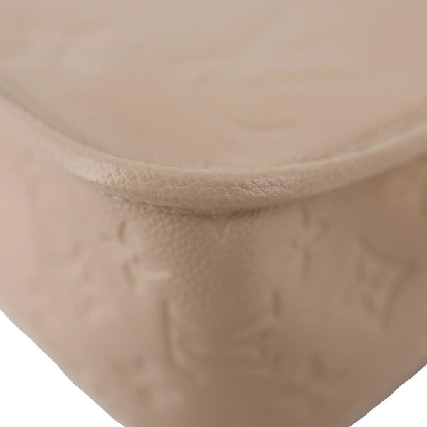 LOUIS VUITTON Diane Empreinte Monogram Leather Shoulder Bag Cream