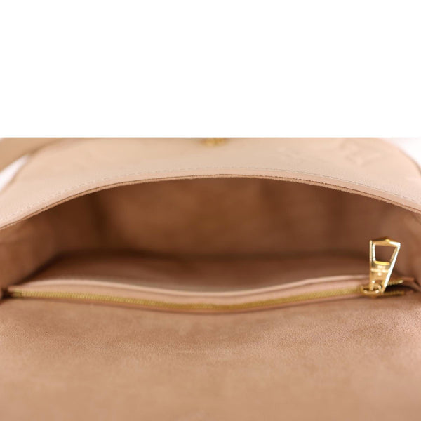 LOUIS VUITTON Diane Empreinte Monogram Leather Shoulder Bag Cream