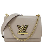 LOUIS VUITTON Twist MM Epi Leather Shoulder Bag Beige