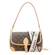 LOUIS VUITTON Diane Monogram Canvas Shoulder Bag Brown
