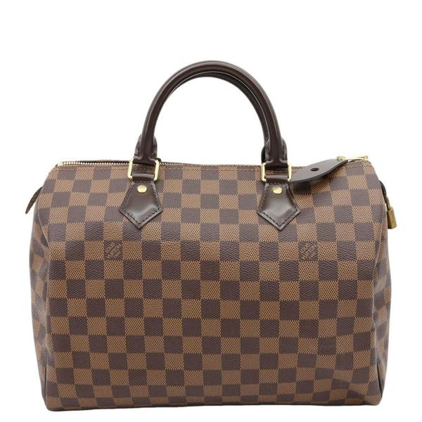 LOUIS VUITTON Speedy 30 Damier Ebene Satchel Bag Brown