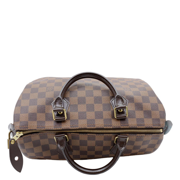 LOUIS VUITTON Speedy 30 Damier Ebene Satchel Bag Brown