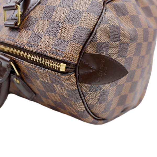 LOUIS VUITTON Speedy 30 Damier Ebene Satchel Bag Brown
