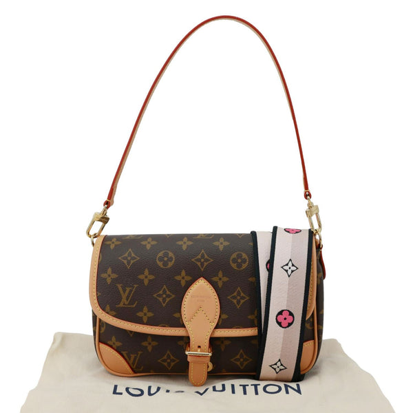 LOUIS VUITTON Diane Monogram Canvas Shoulder Bag Brown