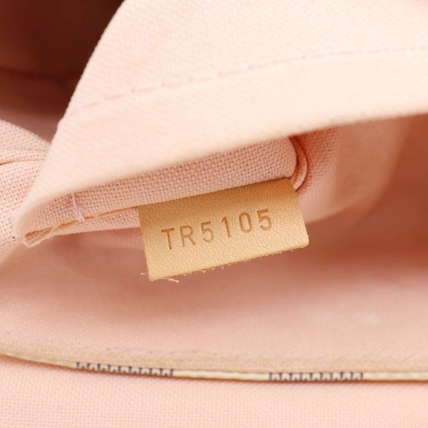 LOUIS VUITTON Croisette Damier Azur Satchel Crossbody Bag Rose Ballerine