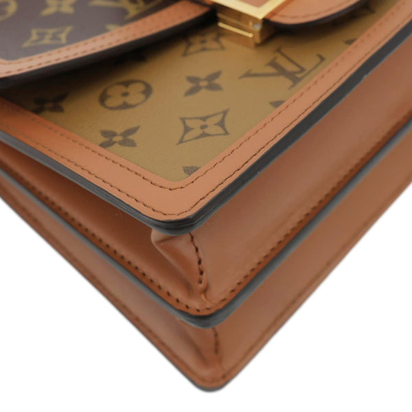 LOUIS VUITTON Dauphine MM Monogram Reverse Canvas Shoulder Bag Brown