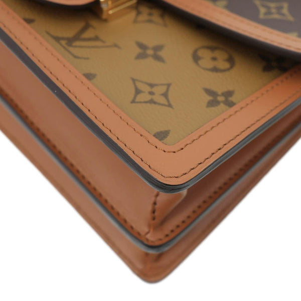 LOUIS VUITTON Dauphine MM Monogram Reverse Canvas Shoulder Bag Brown