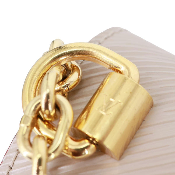 LOUIS VUITTON Twist MM Epi Leather Shoulder Bag Beige