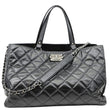 CHANEL Portobello Quilted Calfskin Leather Chain Tote Bag Black