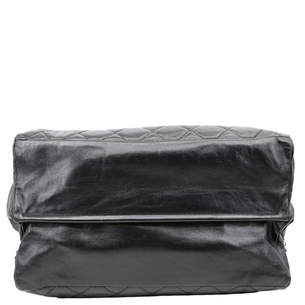 CHANEL Portobello Quilted Calfskin Leather Chain Tote Bag Black