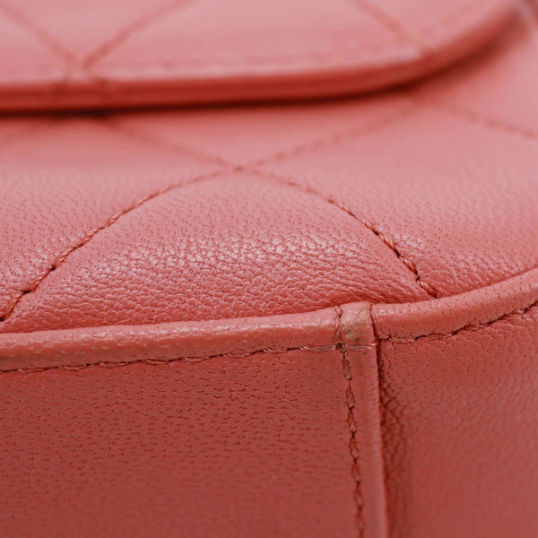 CHANEL Infinity Chain Quilted Leather Crossbody Bag Pink