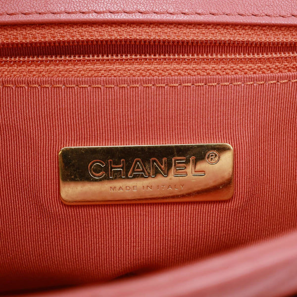 CHANEL Infinity Chain Quilted Leather Crossbody Bag Pink
