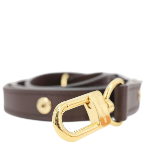 LOUIS VUITTON Calfskin Leather Adjustable Strap Brown