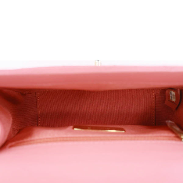 CHANEL Infinity Chain Quilted Leather Crossbody Bag Pink