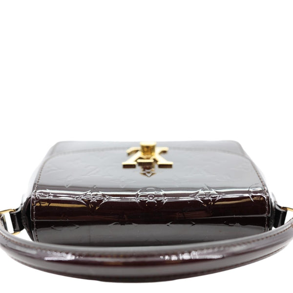 LOUIS VUITTON Pasadena Monogram Vernis Leather Shoulder Bag Amarante