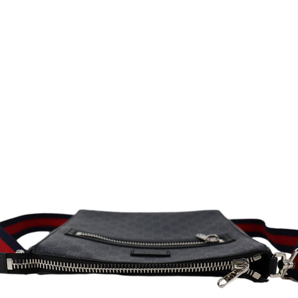GUCCI GG Supreme Canvas Square Messenger Bag Black 474137