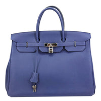 Hermes Birkin 40 Togo Leather Tote Bag Bleu Encre