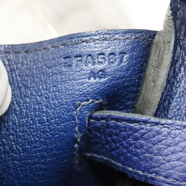 Hermes Birkin 40 Togo Leather Tote Bag Bleu Encre