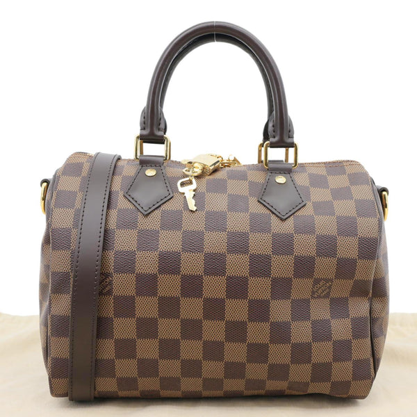 LOUIS VUITTON Speedy 25 Damier Ebene Satchel Shoulder Bag Brown