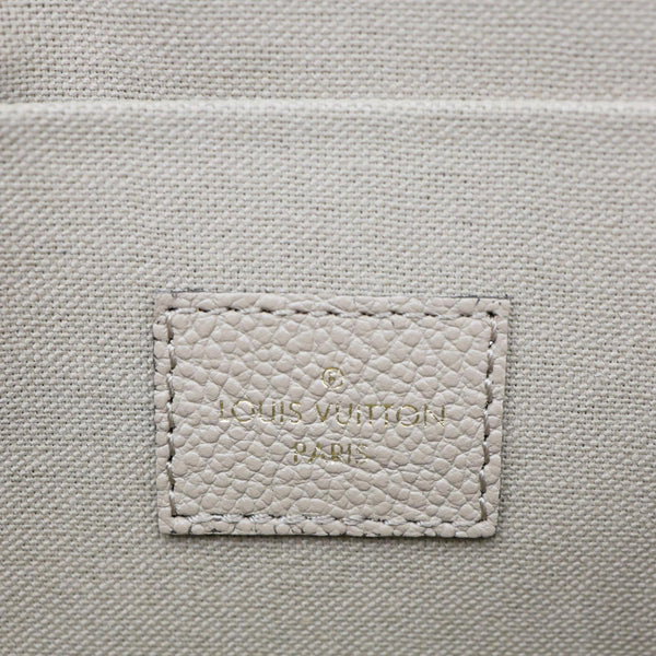 LOUIS VUITTON Felicie Pochette Monogram Empreinte Leather Crossbody Bag Beige