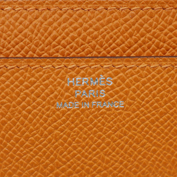HERMES Constance To Go wallet Epsom Leather Long Wallet Orange