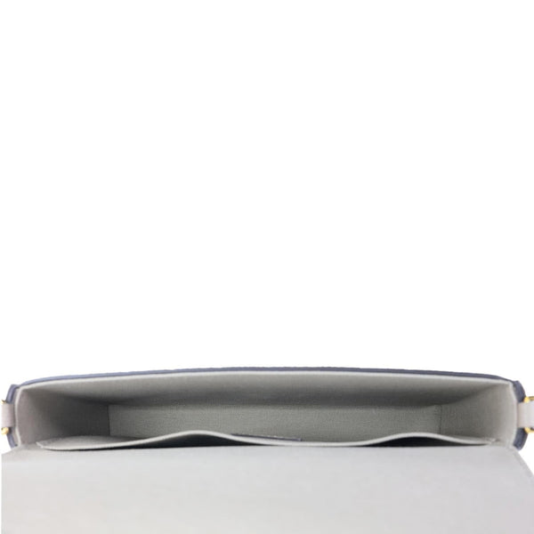 LOUIS VUITTON Felicie Pochette Monogram Empreinte Leather Crossbody Bag Beige