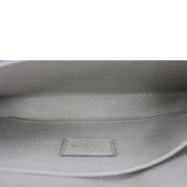 LOUIS VUITTON Felicie Pochette Monogram Empreinte Leather Crossbody Bag Beige