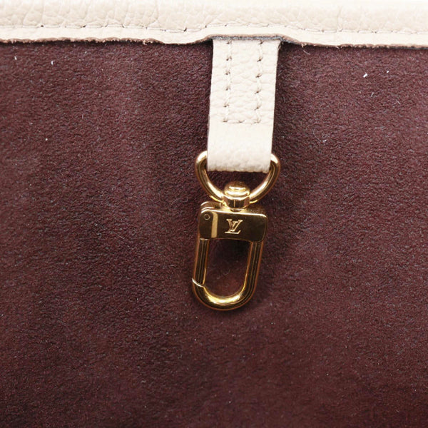 LOUIS VUITTON Neverfull MM Monogram Empreinte Tote Bag Tourterelle