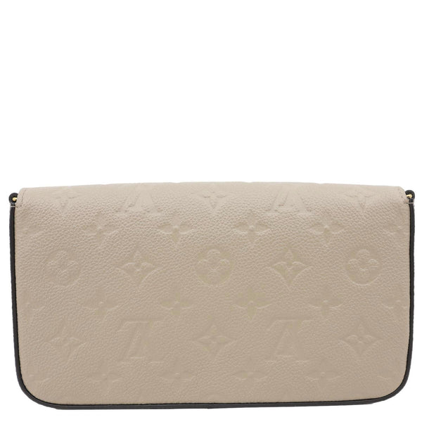 LOUIS VUITTON Felicie Pochette Monogram Empreinte Leather Crossbody Bag Beige
