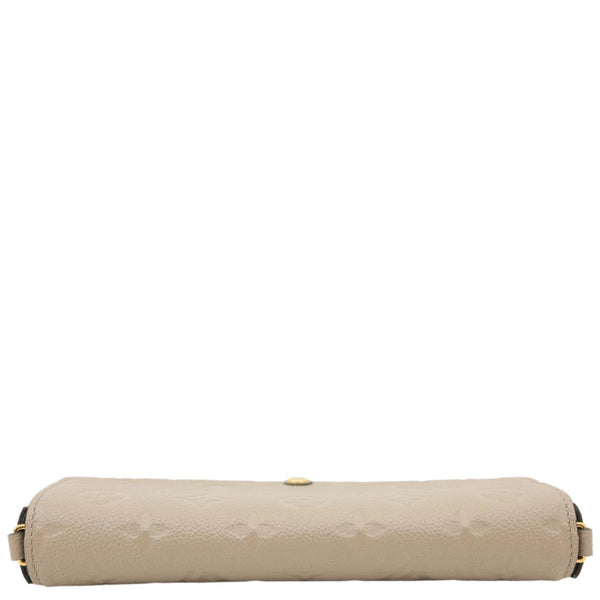 LOUIS VUITTON Felicie Pochette Monogram Empreinte Leather Crossbody Bag Beige