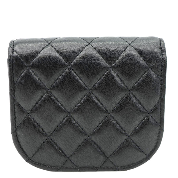 CHANEL Pearl Crush Quilted Lambskin Leather Waist Bag Black