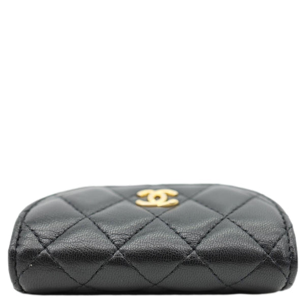 CHANEL Pearl Crush Quilted Lambskin Leather Waist Bag Black