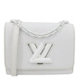 LOUIS VUITTON Twist PM Epi Leather Chain Shoulder Bag White