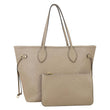 LOUIS VUITTON Neverfull MM Monogram Empreinte Tote Bag Tourterelle